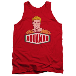 AN OFFCIALLY LICENSED DCO AQUAMAN SIGN ADULT UNISEX TANK TOP RED