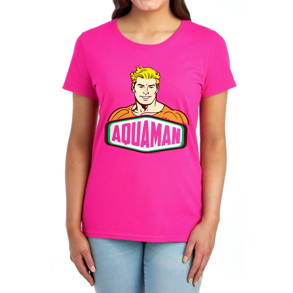 Dco Aquaman Sign Licensed Women's T-Shirt Regular Fit SM-2X