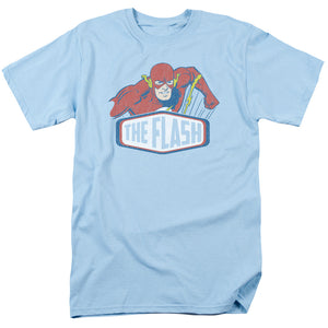 AN OFFCIALLY LICENSED DC FLASH FLASH SIGN MEN'S REGULAR FIT T-SHIRT LIGHT BLUE
