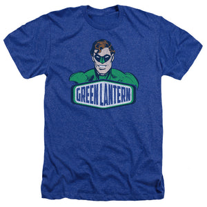 AN OFFCIALLY LICENSED DCO GREEN LANTERN SIGN MEN'S HEATHER T-SHIRT ROYAL