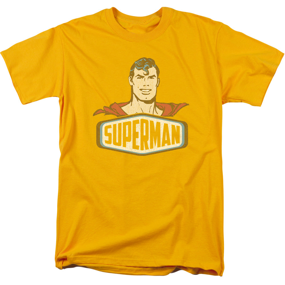 AN OFFCIALLY LICENSED DCO SUPERMAN SIGN MEN'S REGULAR FIT T-SHIRT GOLD