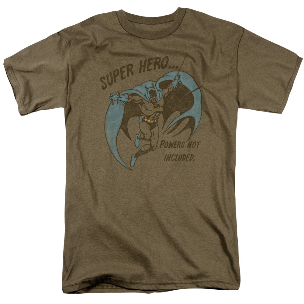 AN OFFCIALLY LICENSED DC NO POWERS MEN'S REGULAR FIT T-SHIRT SAFARI GREEN