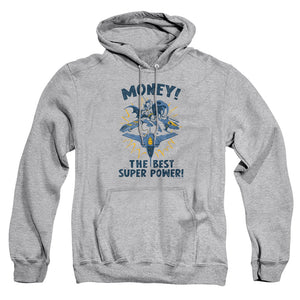 AN OFFCIALLY LICENSED DC MONEY ADULT UNISEX PULLOVER HOODIE ATHLETIC HEATHER