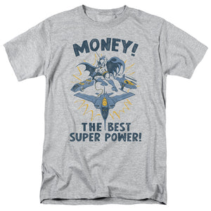 AN OFFCIALLY LICENSED DC MONEY MEN'S REGULAR FIT T-SHIRT ATHLETIC HEATHER