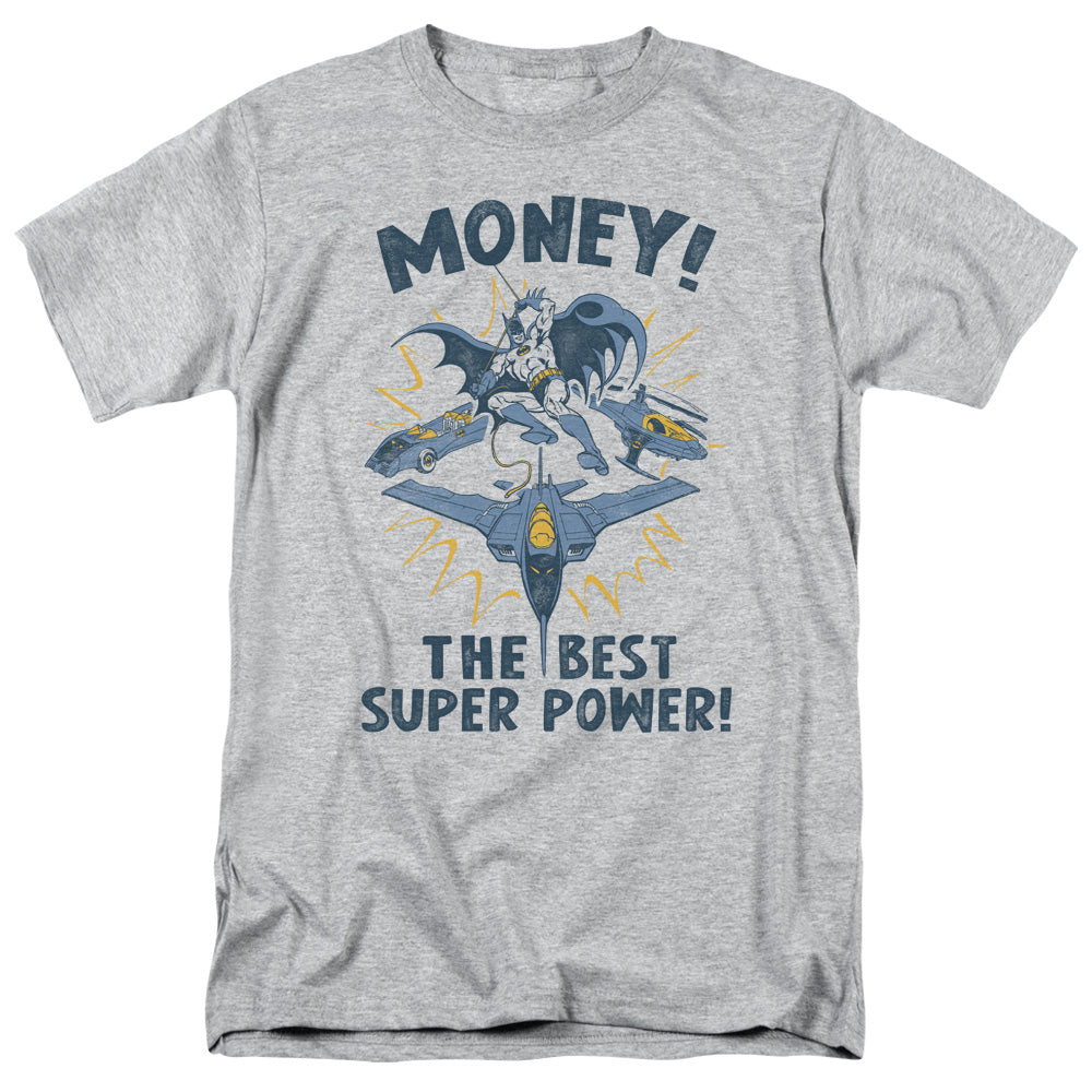 AN OFFCIALLY LICENSED DC MONEY MEN'S REGULAR FIT T-SHIRT ATHLETIC HEATHER