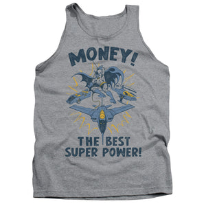 AN OFFCIALLY LICENSED DC MONEY ADULT UNISEX TANK TOP ATHLETIC HEATHER