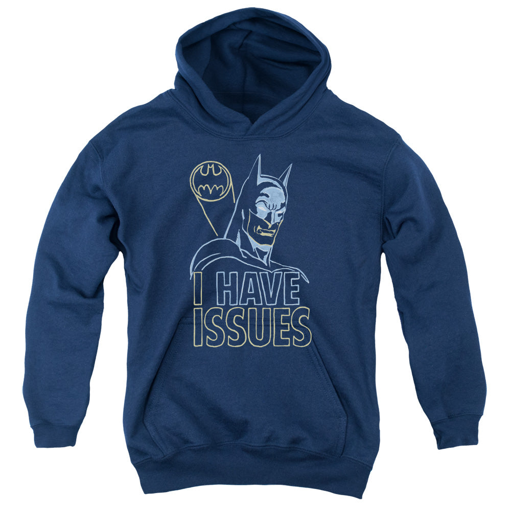 AN OFFCIALLY LICENSED DC ISSUES YOUTH HOODIE NAVY