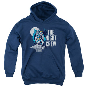 AN OFFCIALLY LICENSED DC NIGHT CREW YOUTH HOODIE NAVY
