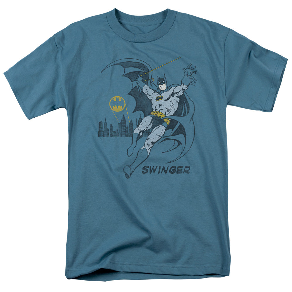 AN OFFCIALLY LICENSED DC SWINGING MEN'S REGULAR FIT T-SHIRT SLATE