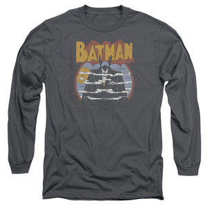 AN OFFCIALLY LICENSED DC FOGGY MEN'S LONG SLEEVE T-SHIRT CHARCOAL