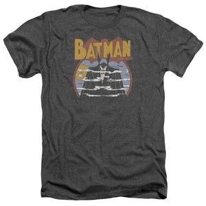 AN OFFCIALLY LICENSED DC FOGGY MEN'S HEATHER T-SHIRT CHARCOAL