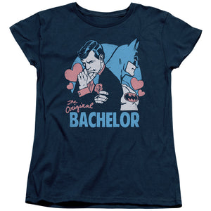 AN OFFCIALLY LICENSED DC BACHELOR WOMEN'S REGULAR FIT T-SHIRT NAVY