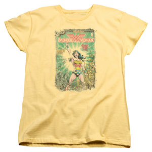AN OFFCIALLY LICENSED DC BESIEGED COVER WOMEN'S REGULAR FIT T-SHIRT BANANA
