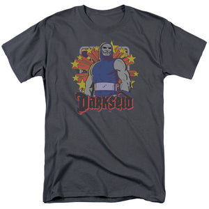 AN OFFCIALLY LICENSED DC DARKSEID STARS MEN'S REGULAR FIT T-SHIRT CHARCOAL