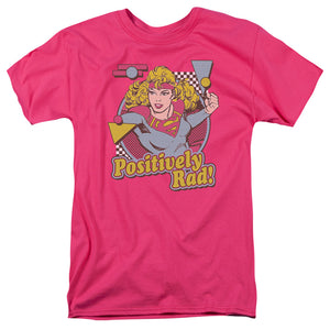 AN OFFCIALLY LICENSED DC POSITIVELY RAD MEN'S REGULAR FIT T-SHIRT HOT PINK
