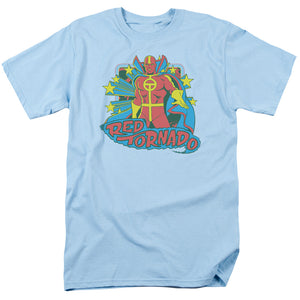 AN OFFCIALLY LICENSED DC RED TORNADO STARS MEN'S REGULAR FIT T-SHIRT LIGHT BLUE