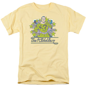 AN OFFCIALLY LICENSED DC RIDDLER STARS MEN'S REGULAR FIT T-SHIRT BANANA