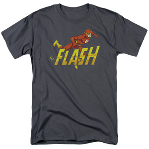 AN OFFCIALLY LICENSED DC FLASH 8 BIT FLASH MEN'S REGULAR FIT T-SHIRT BLACK