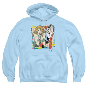 AN OFFCIALLY LICENSED DC TOTALLY HARVEY & IVY ADULT UNISEX PULLOVER HOODIE LIGHT BLUE