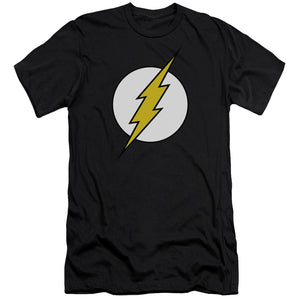 AN OFFCIALLY LICENSED DC FLASH FL CLASSIC MEN'S PREMIUM SLIM FIT T-SHIRT BLACK
