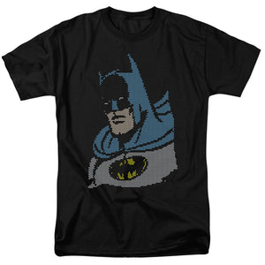 AN OFFCIALLY LICENSED DC LITE BRITE BATMAN MEN'S REGULAR FIT T-SHIRT BLACK
