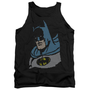 AN OFFCIALLY LICENSED DC LITE BRITE BATMAN ADULT UNISEX TANK TOP BLACK