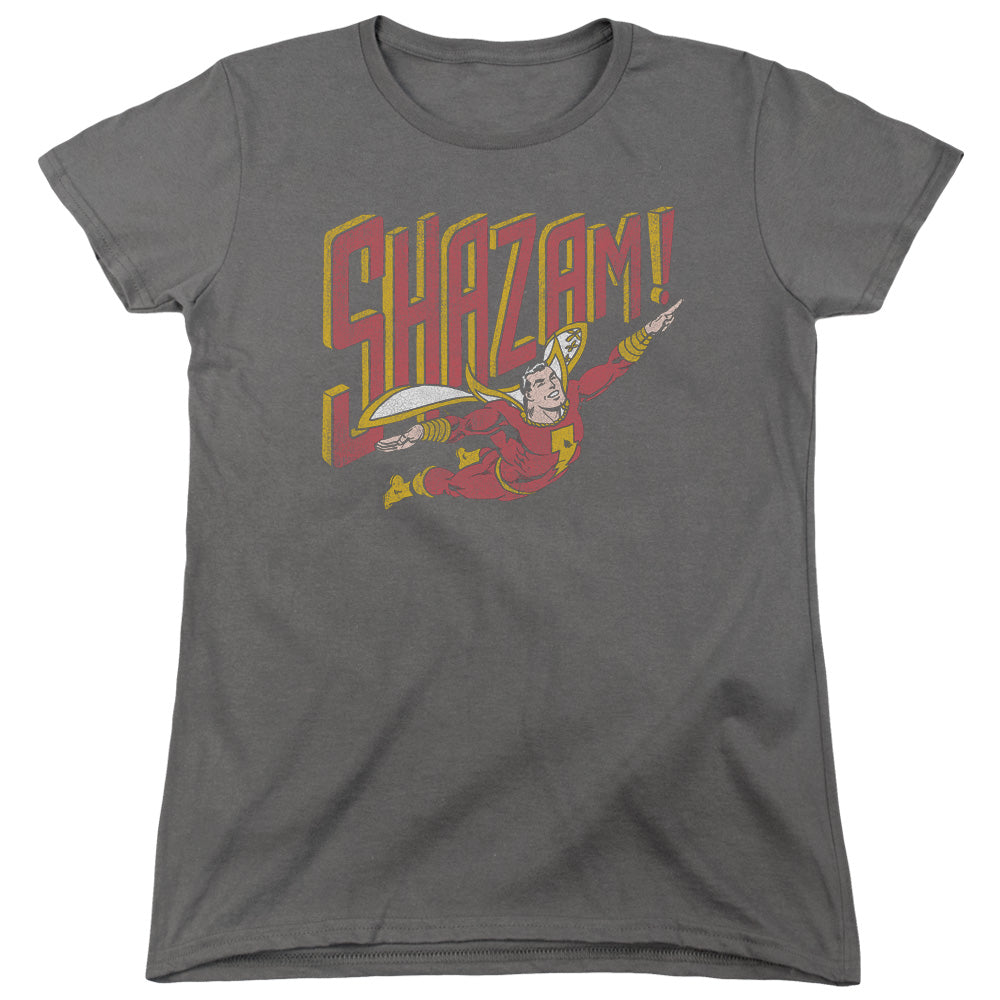 AN OFFCIALLY LICENSED DC RETRO MARVEL WOMEN'S REGULAR FIT T-SHIRT CHARCOAL
