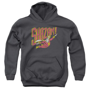 AN OFFCIALLY LICENSED DC RETRO MARVEL YOUTH HOODIE CHARCOAL