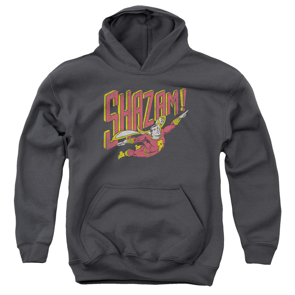 AN OFFCIALLY LICENSED DC RETRO MARVEL YOUTH HOODIE CHARCOAL