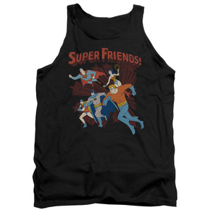 AN OFFCIALLY LICENSED DC SUPER RUNNING ADULT UNISEX TANK TOP BLACK