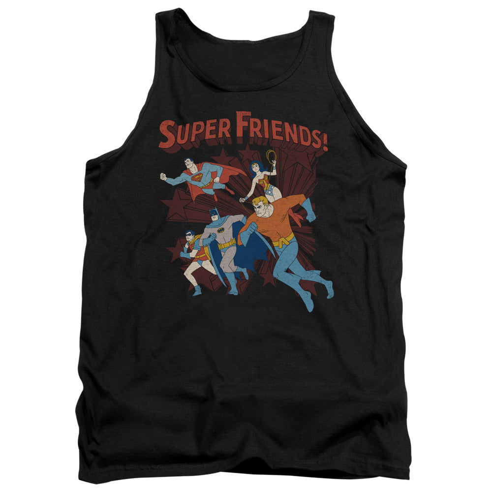 AN OFFCIALLY LICENSED DC SUPER RUNNING ADULT UNISEX TANK TOP BLACK