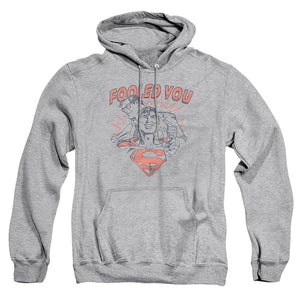 AN OFFCIALLY LICENSED DC FOOLED YOU ADULT UNISEX PULLOVER HOODIE ATHLETIC HEATHER