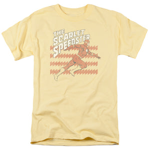 AN OFFCIALLY LICENSED DC FLASH SCARLET SPEEDSTER MEN'S REGULAR FIT T-SHIRT BANANA