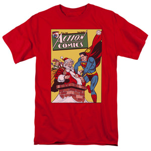 AN OFFCIALLY LICENSED DC COVER NO. 105 MEN'S REGULAR FIT T-SHIRT RED
