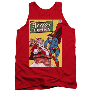 AN OFFCIALLY LICENSED DC COVER NO. 105 ADULT UNISEX TANK TOP RED