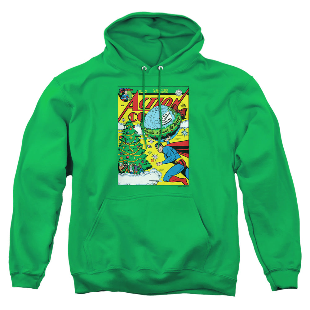 AN OFFCIALLY LICENSED DC COVER NO. 93 ADULT UNISEX PULLOVER HOODIE KELLY GREEN
