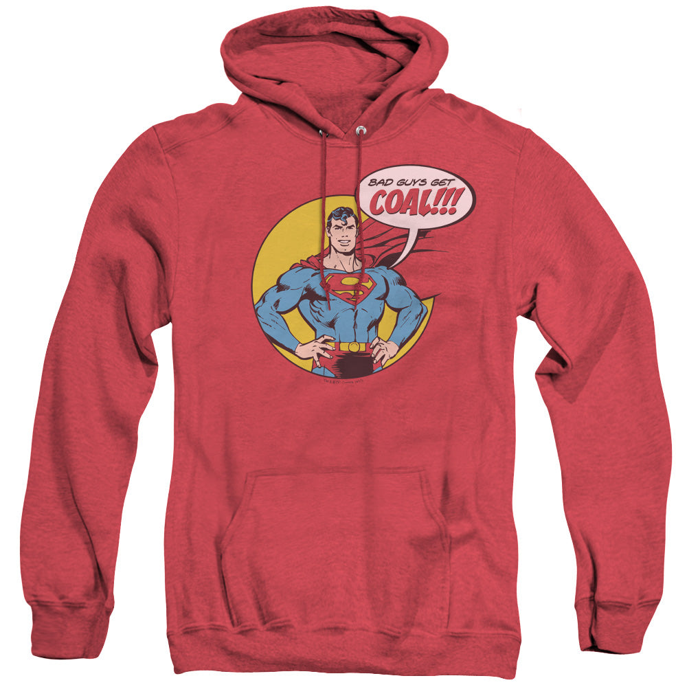 AN OFFCIALLY LICENSED DC COAL ADULT UNISEX HEATHER PULLOVER HOODIE RED