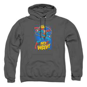 AN OFFCIALLY LICENSED DC NO WAY ADULT UNISEX PULLOVER HOODIE CHARCOAL