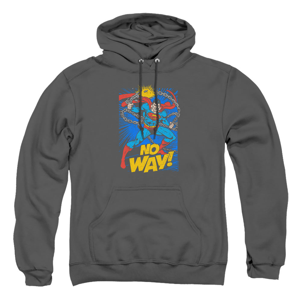 AN OFFCIALLY LICENSED DC NO WAY ADULT UNISEX PULLOVER HOODIE CHARCOAL