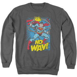 AN OFFCIALLY LICENSED DC NO WAY ADULT UNISEX CREWNECK SWEATSHIRT CHARCOAL