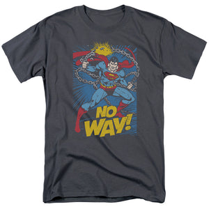 AN OFFCIALLY LICENSED DC NO WAY MEN'S REGULAR FIT T-SHIRT CHARCOAL