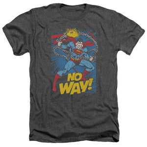 AN OFFCIALLY LICENSED DC NO WAY MEN'S HEATHER T-SHIRT CHARCOAL