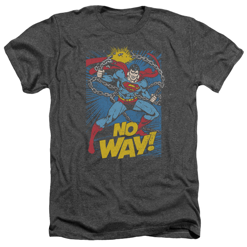 AN OFFCIALLY LICENSED DC NO WAY MEN'S HEATHER T-SHIRT CHARCOAL