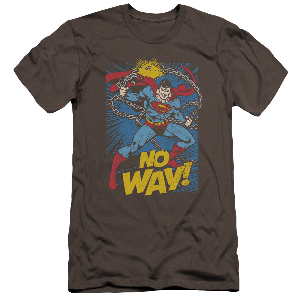 AN OFFCIALLY LICENSED DC NO WAY MEN'S PREMIUM SLIM FIT T-SHIRT CHARCOAL