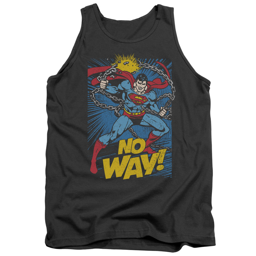 AN OFFCIALLY LICENSED DC NO WAY ADULT UNISEX TANK TOP CHARCOAL