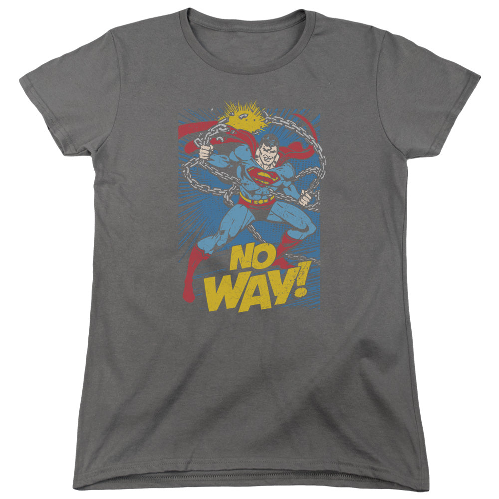 AN OFFCIALLY LICENSED DC NO WAY WOMEN'S REGULAR FIT T-SHIRT CHARCOAL