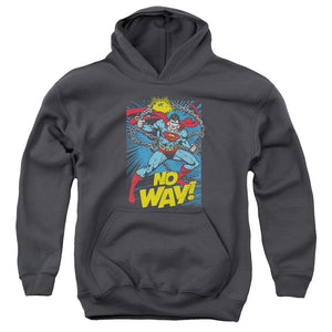 AN OFFCIALLY LICENSED DC NO WAY YOUTH HOODIE CHARCOAL