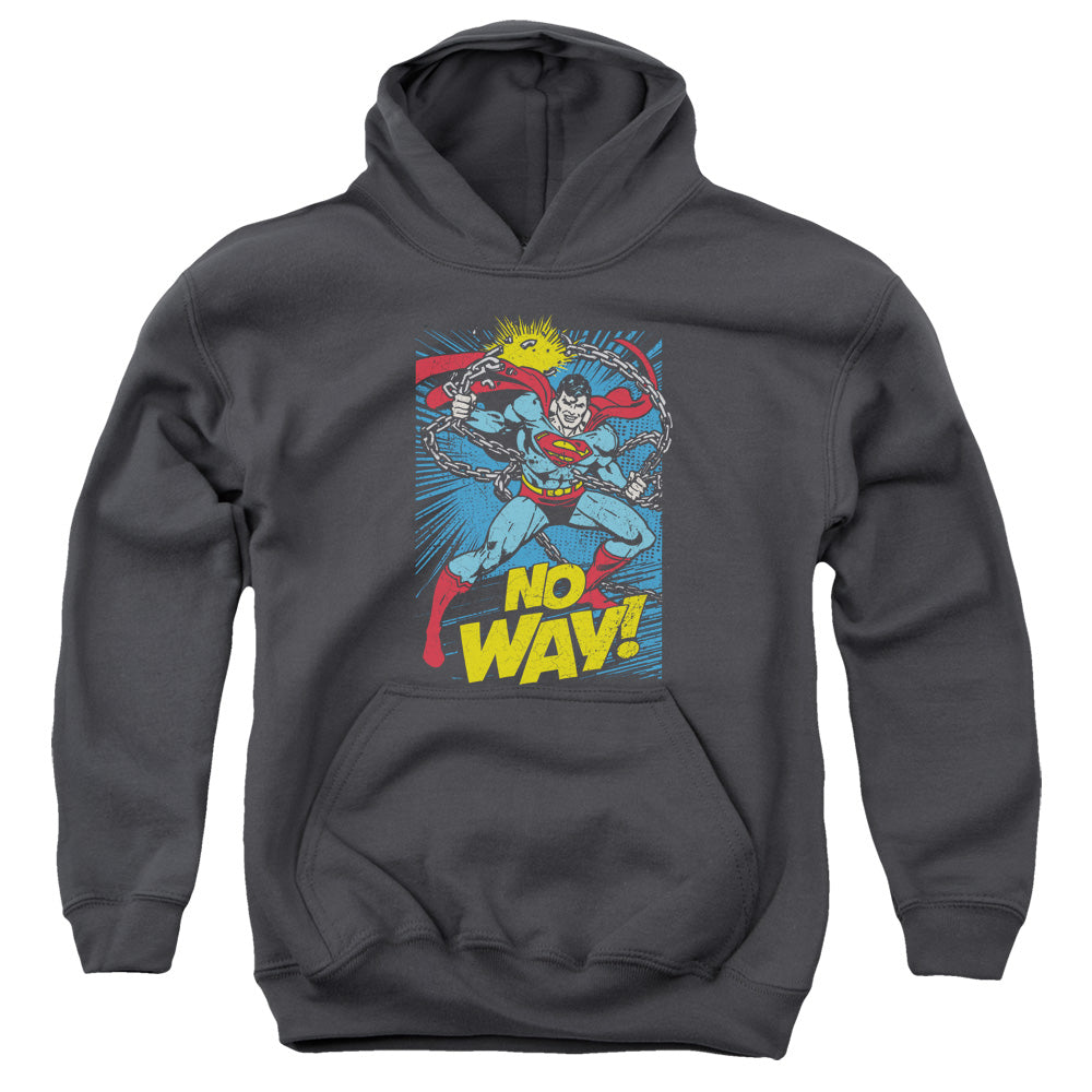 AN OFFCIALLY LICENSED DC NO WAY YOUTH HOODIE CHARCOAL