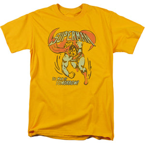 AN OFFCIALLY LICENSED DC TOMORROW MAN MEN'S REGULAR FIT T-SHIRT GOLD