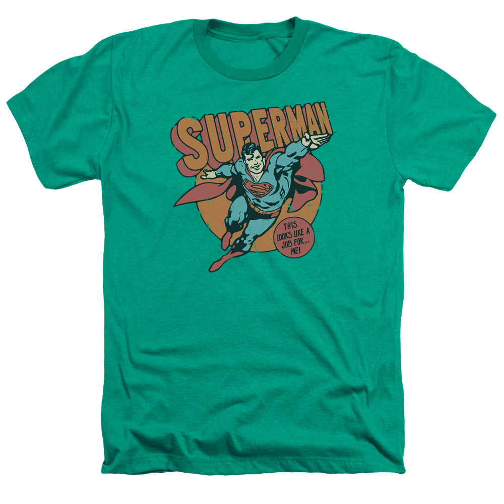 AN OFFCIALLY LICENSED DC JOB FOR ME MEN'S HEATHER T-SHIRT KELLY GREEN